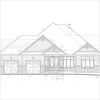 custom home blueprint, house blueprint, architectural house diagram, two car garage home